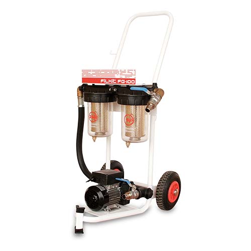 Chariot de filtration biodiesel double 5 et 25 microns