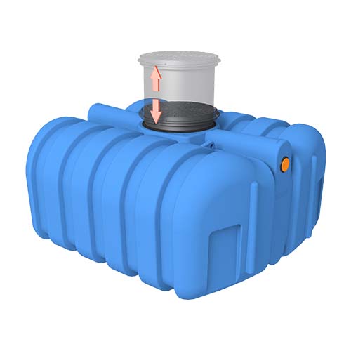 Fosse sceptique plate 5000 Litres enterrée pour eau