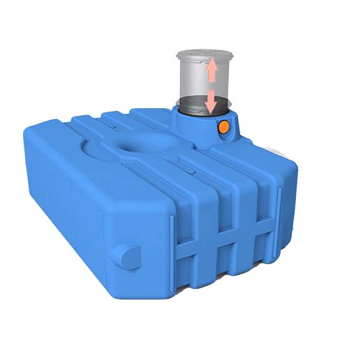 Fosse sceptique plate 6000 Litres enterrée cuve eau