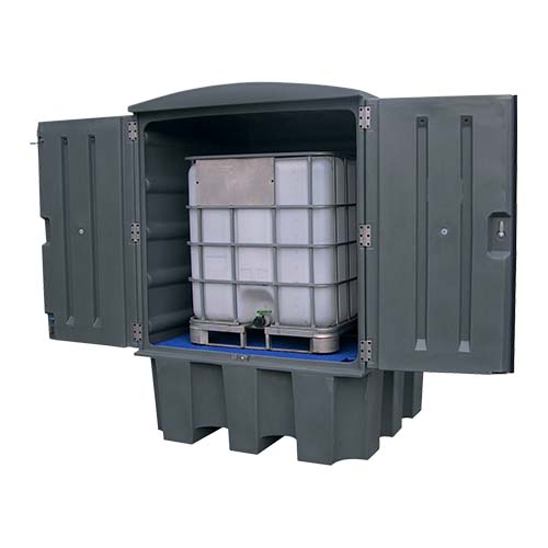 Conteneur rétention plastique sécurisé PEHD 1000 L