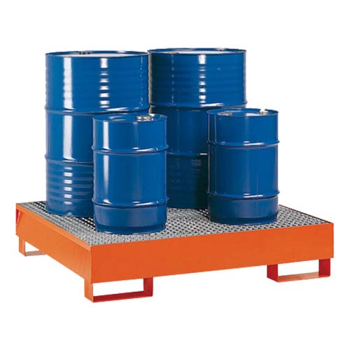 Rétention acier avec caillebotis 206 litres lubrifiants