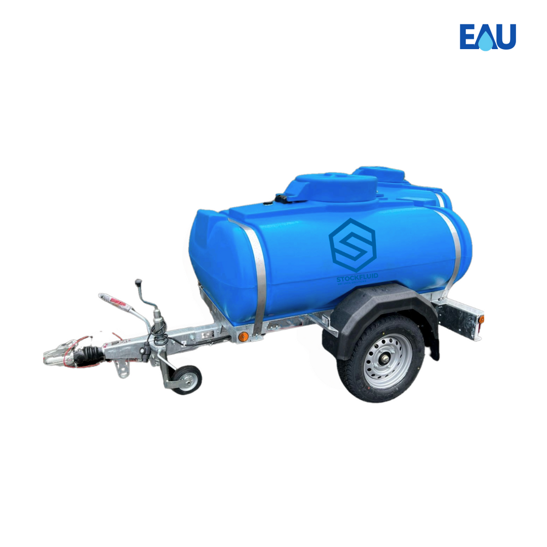 Citerne à eau 1125 Litres sur remorque routière