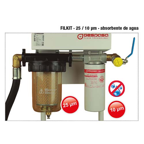 Ensemble chariot de filtration 25+10 microns Biodiesel