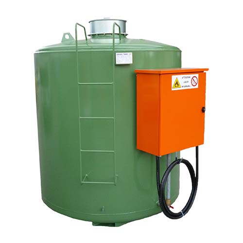 Citerne verticale double paroi 5000 Litres acier Gazole 230V